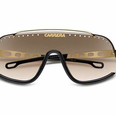CARRERACarrera FLAGLAB 16 FG4/86 Unisex Sunglasses - Black and Gold Frame, Brown Gradient LensesEYEWEAREcecile