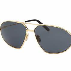Tom Ford FT0771 30A Gafas de sol para hombre - montura dorada brillante, cristales ahumados