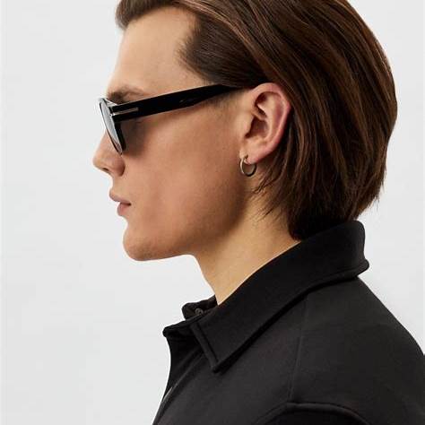 BOSS 1595/S 807-A9 Men's Rectangular Sunglasses - Black Frame, Grey Lenses