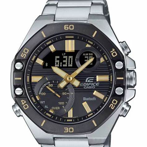 CASIO EDIFICECasio Edifice ECB - 10DB - 1A9EF Men's Bluetooth Chronograph Watch with Stainless Steel BraceletWATCHESEcecile