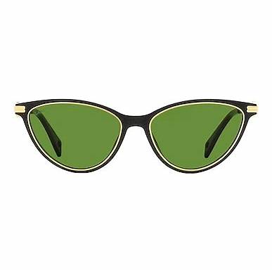 Lunettes de soleil Lanvin LNV607S 001 Cat-Eye pour femme - monture noire, verres verts