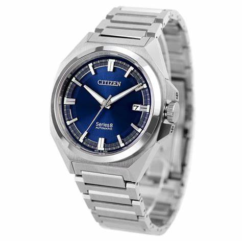 Citizen Series 8 NB6010-81L Reloj automático para hombre - 40mm Esfera azul, Brazalete de acero inoxidable