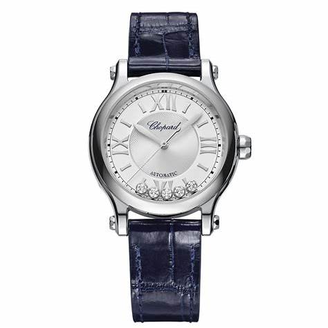 CHOPARDChopard Happy Sport 33mm Automatic Women's Watch, Silver Dial, Floating DiamondsWATCHESEcecile
