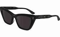 Calvin Klein CK24505S 023 55 Women's Cat-Eye Sunglasses - Striped Gray Frame, Gray Lenses