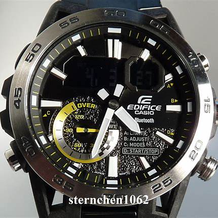Casio Edifice ECB-40DC-1AEF Reloj analógico digital para hombre con Bluetooth y caja de resina reforzada con fibra de carbono