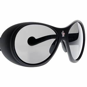 Moncler ML0148 02A Unisex Oval Sunglasses - Matte Black Frame, Grey Lenses