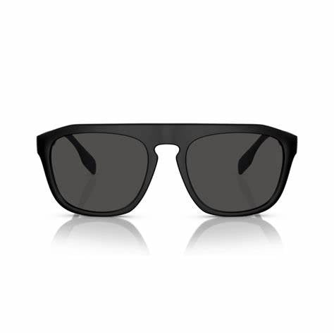 Burberry Wren BE4396U 3464/87 Unisex Sunglasses - Matte Black Frame, Dark Gray Lenses