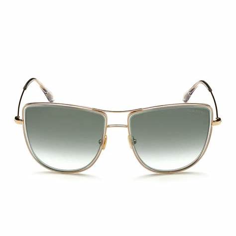 Lunettes de soleil Tom Ford FT0759 28B pour femme - monture or rose brillant, verres fumés dégradés
