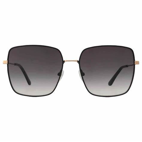 Calvin Klein CK20135S Women's Square Sunglasses - Matte Black Frame, Grey Gradient Lenses