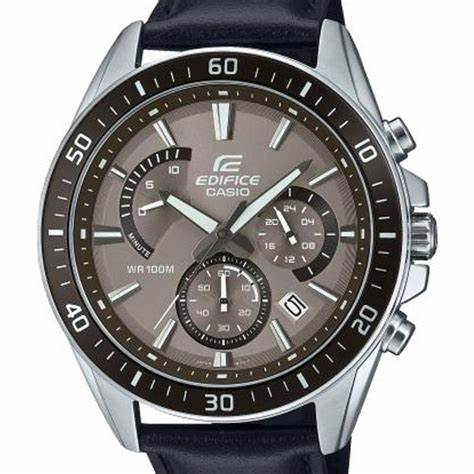 CASIO EDIFICECasio Edifice EFR - 552L - 5AVUEF Men's Chronograph Watch with Brown Dial and Leather StrapWATCHESEcecile
