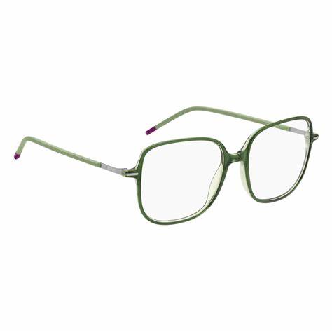 HUGO HG 1239 1ED Women's Square Eyeglasses - Transparent Green Frame