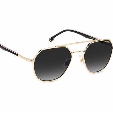 Carrera 303/S W97-9O Unisex-Sonnenbrille - goldener Rahmen, dunkelgraue Verlaufsgläser