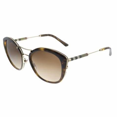 Burberry BE4251Q 3002/13 Gafas de Sol de Mujer - Montura Habana Oscuro, Lentes Marrón Degradado