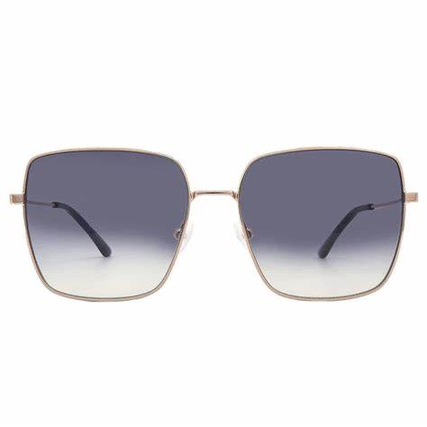 Calvin Klein CK20135S Women's Square Sunglasses - Rose Gold Frame, Blue Gradient Lenses