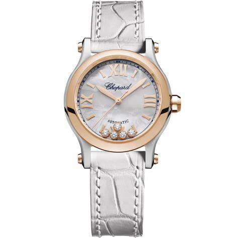 CHOPARDChopard Happy Sport 30mm Automatic Women's Watch, Mother - of - Pearl Dial, Floating DiamondsWATCHESEcecile