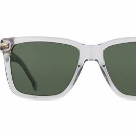 BOSSBOSS 1598/S KB7 - QT Men's Square Sunglasses - Transparent Grey Frame, Green LensesEYEWEAREcecile