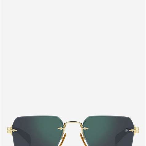 DAVID BECKHAMDavid Beckham Men's Sunglasses DB 7109/S 06J/MT 56 - Gold Frame, Green Mirror LensesEYEWEAREcecile
