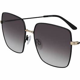 Calvin Klein CK20135S Women's Square Sunglasses - Matte Black Frame, Grey Gradient Lenses