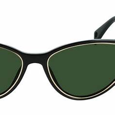 Lunettes de soleil Lanvin LNV607S 001 Cat-Eye pour femme - monture noire, verres verts