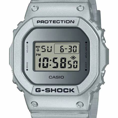 CASIO G - SHOCKCasio G - SHOCK DW - 5600FF - 8ER Men's Digital Watch - Metallic Silver Resin StrapWATCHESEcecile