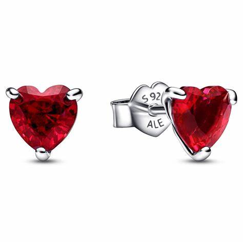 PANDORAPandora 292549C01 Red Heart Stud EarringsBIJOUXEcecile