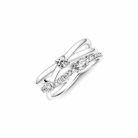 PANDORAPandora 199400C01 - 52 Sparkling Triple Band Ring - Sterling Silver, Size 52BIJOUXEcecile
