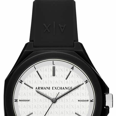 Armani Exchange AX4600 Men's Black Silicone Strap Watch