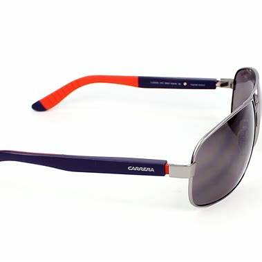 Carrera 8003 0RQ/Y1 Occhiali da sole da uomo - Montatura in rutenio, lenti grigie