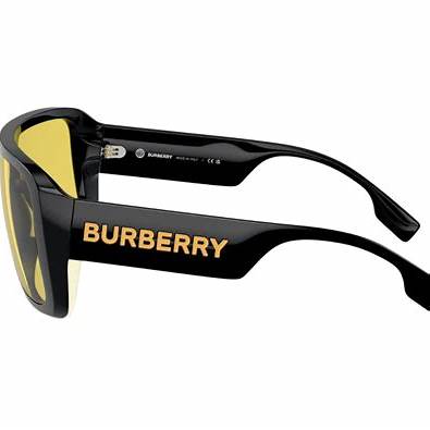 Burberry BE4401U 3001/85 Gafas de sol unisex - Montura negra, cristales amarillos