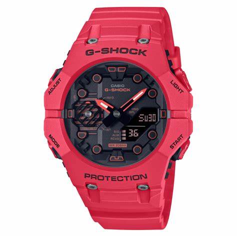 Casio G-SHOCK GA-B001-4AER Reloj analógico digital para hombre - Correa de resina roja