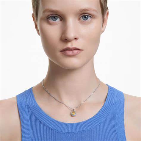 SWAROVSKISwarovski 5648447 Chroma Pendant - Octagon Cut Multicolored Crystals, Rhodium - PlatedBIJOUXEcecile