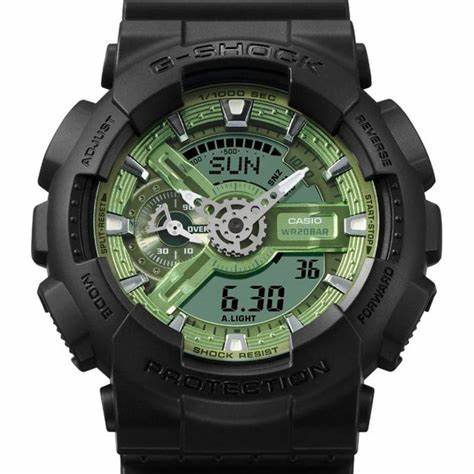 Casio G-SHOCK GA-110CD-1A3ER Analog-Digital-Uhr für Herren - schwarzes Harzband