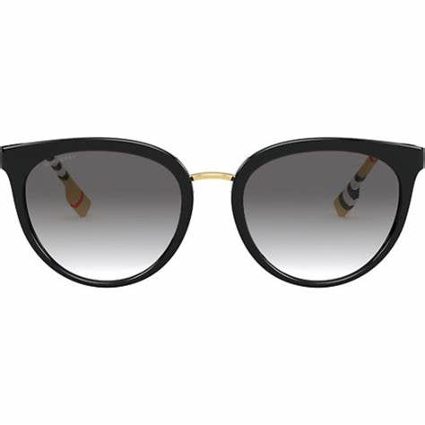 Burberry Willow BE4316 3853/11 Women's Sunglasses - Black Frame, Gray Gradient Lenses