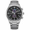 Citizen CA7028-81E Cronógrafo Eco-Drive para hombre, esfera negra, brazalete de acero inoxidable
