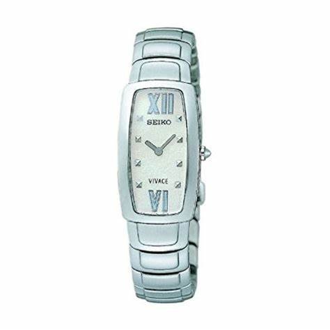 SEIKOSeiko SUJ783 Women's Quartz Dress Watch, White Dial, Stainless Steel BraceletWATCHESEcecile