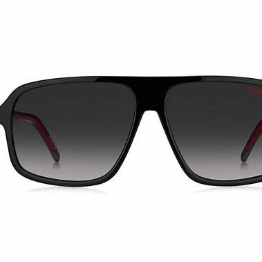 BOSSHUGO HG 1319/S 807 - 9O Men's Square Sunglasses - Black Frame, Dark Grey Gradient LensesEYEWEAREcecile