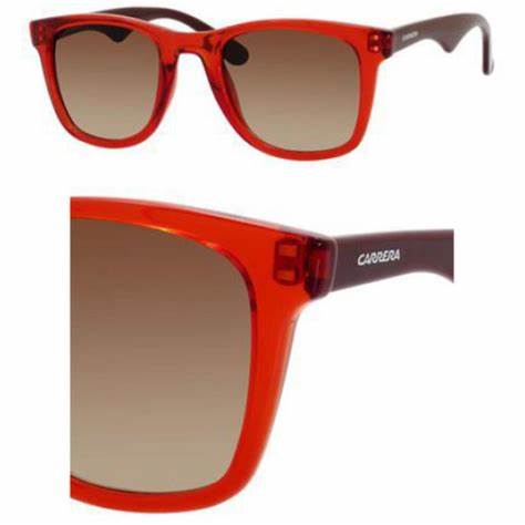 Carrera 6000/L 2NZ-D8 Unisex-Sonnenbrille - Rahmen aus transparentem Ziegelstein, braune Verlaufsgläser, 50 mm