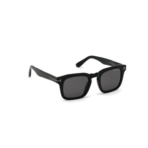 TOM FORDTom Ford FT0751 - N "Dax" Unisex Square Sunglasses – 50 mm Shiny Black Acetate Frame, Smoke Grey Lenses, UV400EYEWEAREcecile
