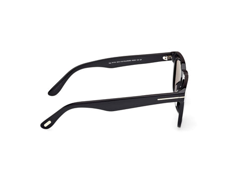 TOM FORDTom Ford FT0751 - N "Dax" Unisex Square Sunglasses – 50 mm Shiny Black Acetate Frame, Smoke Grey Lenses, UV400EYEWEAREcecile