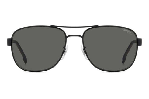 Carrera C FLEX 02/G/S 003-M9 60 Men's Sunglasses - Matte Black Frame, Grey Polarized Lenses