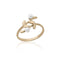 MAJORICAMajorica 16153.01.1.913.010.1 Women's Ring – Gold - Plated Silver, Dual 4mm White Pearls, Leaf Design, Size 17BIJOUXEcecile