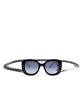 Carolina Herrera HER 0254/S 807-9O 53 Women's Sunglasses - Black Frame, Dark Grey Gradient Lenses