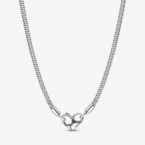 PANDORAPandora 392451C00 - 45 Moments Studded Chain Necklace – Sterling Silver, 45cmBIJOUXEcecile