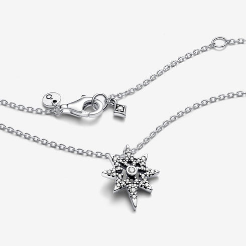 Pandora North Star Pendant Necklace 393600C01-45 - Sterling Silver, Cubic Zirconia, 45cm