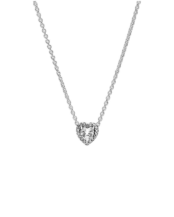 PANDORAPandora Timeless Elevated Heart Necklace 398425C01 - 45 – Sterling Silver, Cubic Zirconia, Adjustable 45cmBIJOUXEcecile