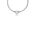 Pandora 590742HV-42 Sterling Silver Snake Chain Necklace with Round Clasp, 42 cm