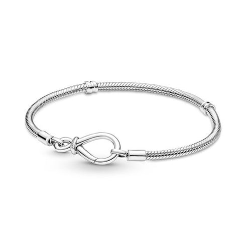 PANDORAPandora 590792C00 - 18 Infinity Knot Snake Chain Bracelet – Sterling Silver, 18cmBIJOUXEcecile