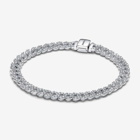 Pandora 593539C01-18 Bracciale tennis scintillante - Argento 925, 18 cm