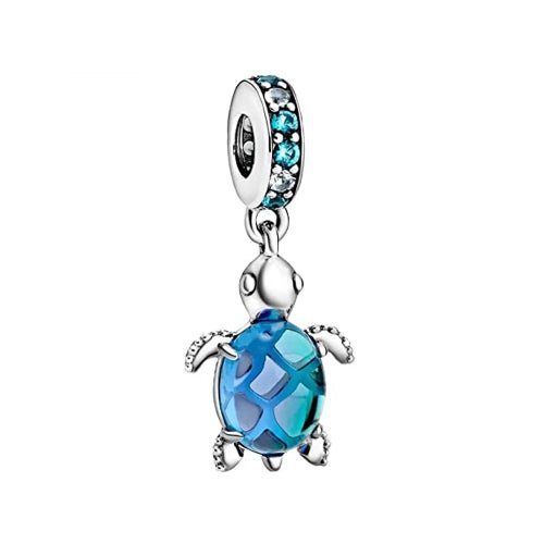 PANDORAPandora 798939C01 Sea Turtle Dangle Charm – Sterling Silver, Murano GlassBIJOUXEcecile