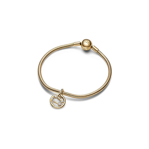Pandora 762711C01 Gemini Zodiac Dangle Charm - 14k Gold-Plated
